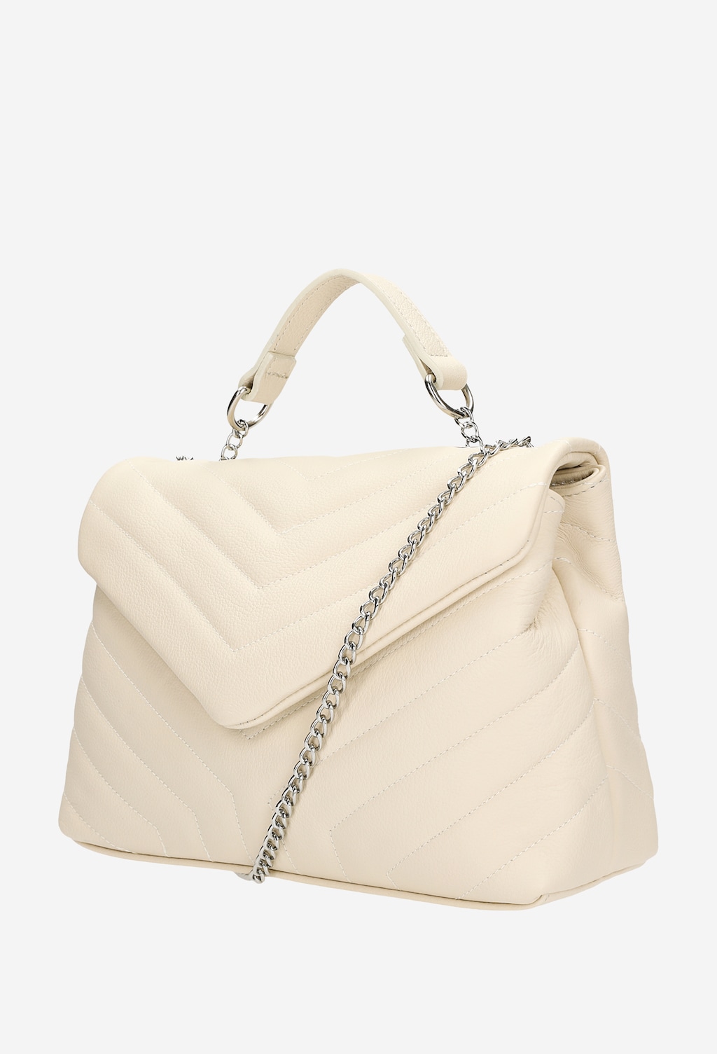 Elegantná béžová dámska kabelka z kvalitnej lícovej kože 80169-54 Widok 3