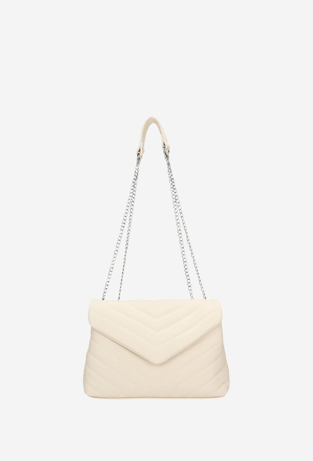 Elegantná béžová dámska kabelka z kvalitnej lícovej kože 80169-54 Widok 5