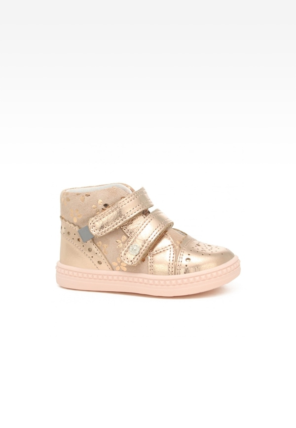 Sneakers BARTEK 91764-026, dla dziewcząt, różowo-złoty