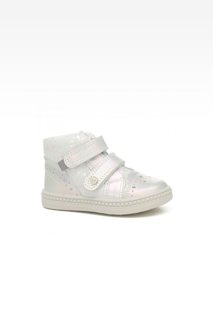 Sneakers BARTEK 91764-025, dla dziewcząt, biało-srebrny