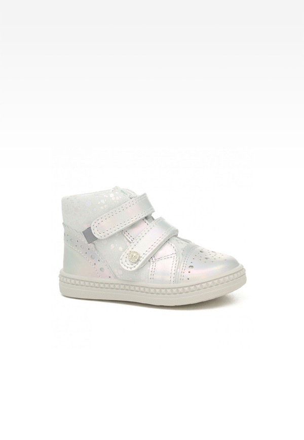 Sneakers BARTEK 91764-025, dla dziewcząt, biało-srebrny