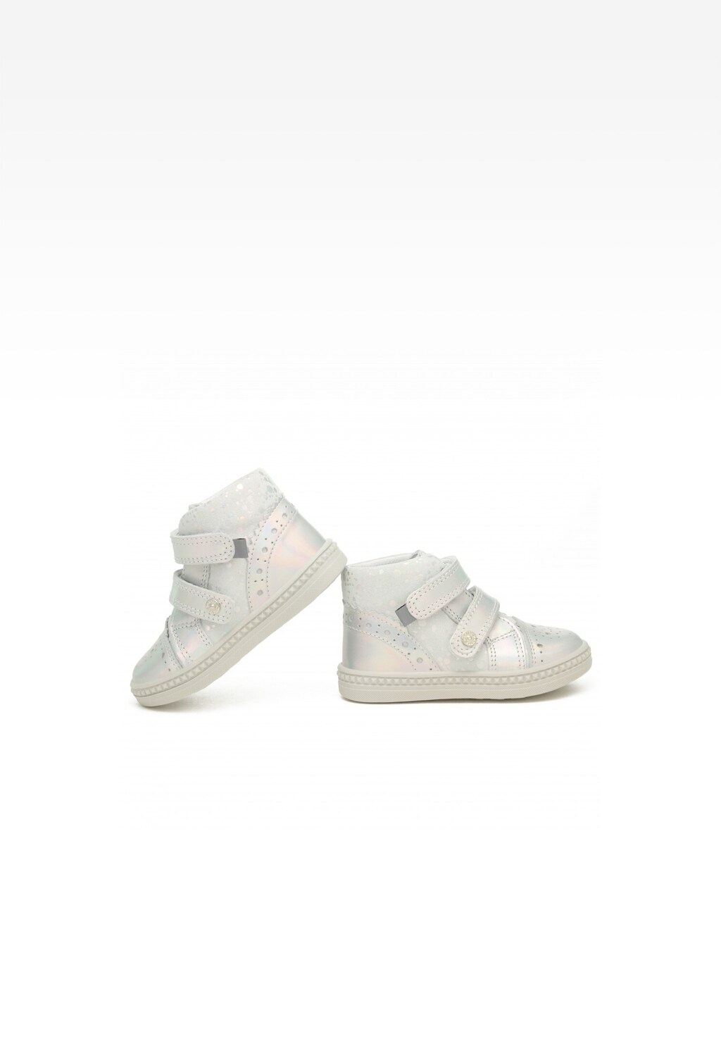Sneakers BARTEK 91764-025, dla dziewcząt, biało-srebrny Widok 6
