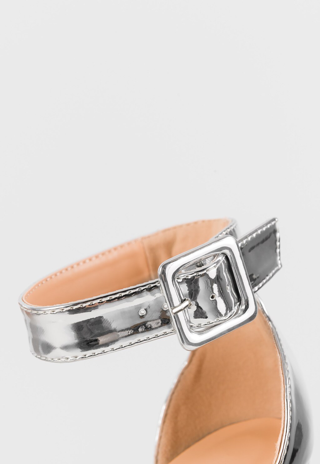 WJS wysokie srebrne sandały damskie WJS74059-59 Widok 5