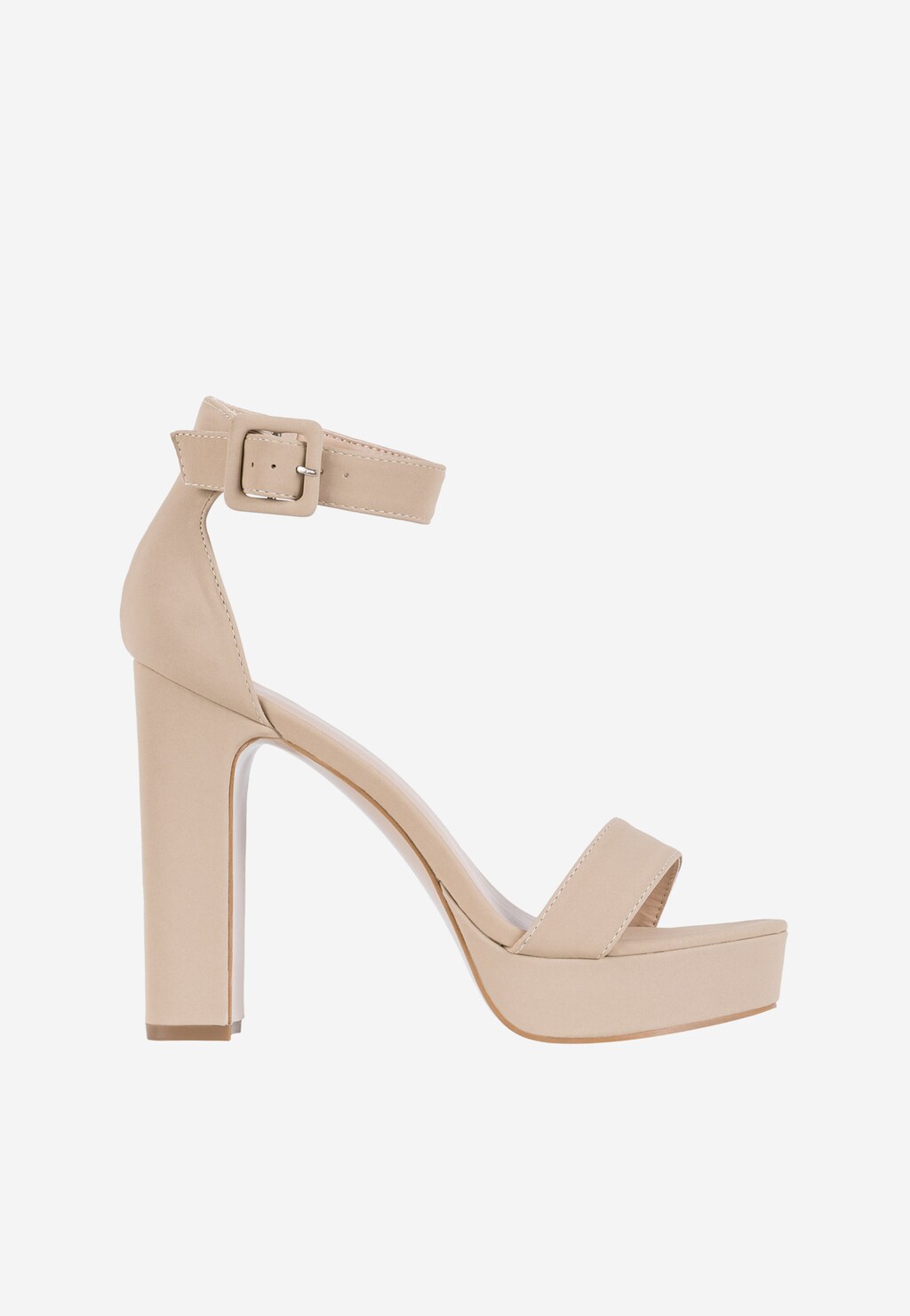 WJS wysokie beżowe sandały na platformie WJS74059-24 Widok 2