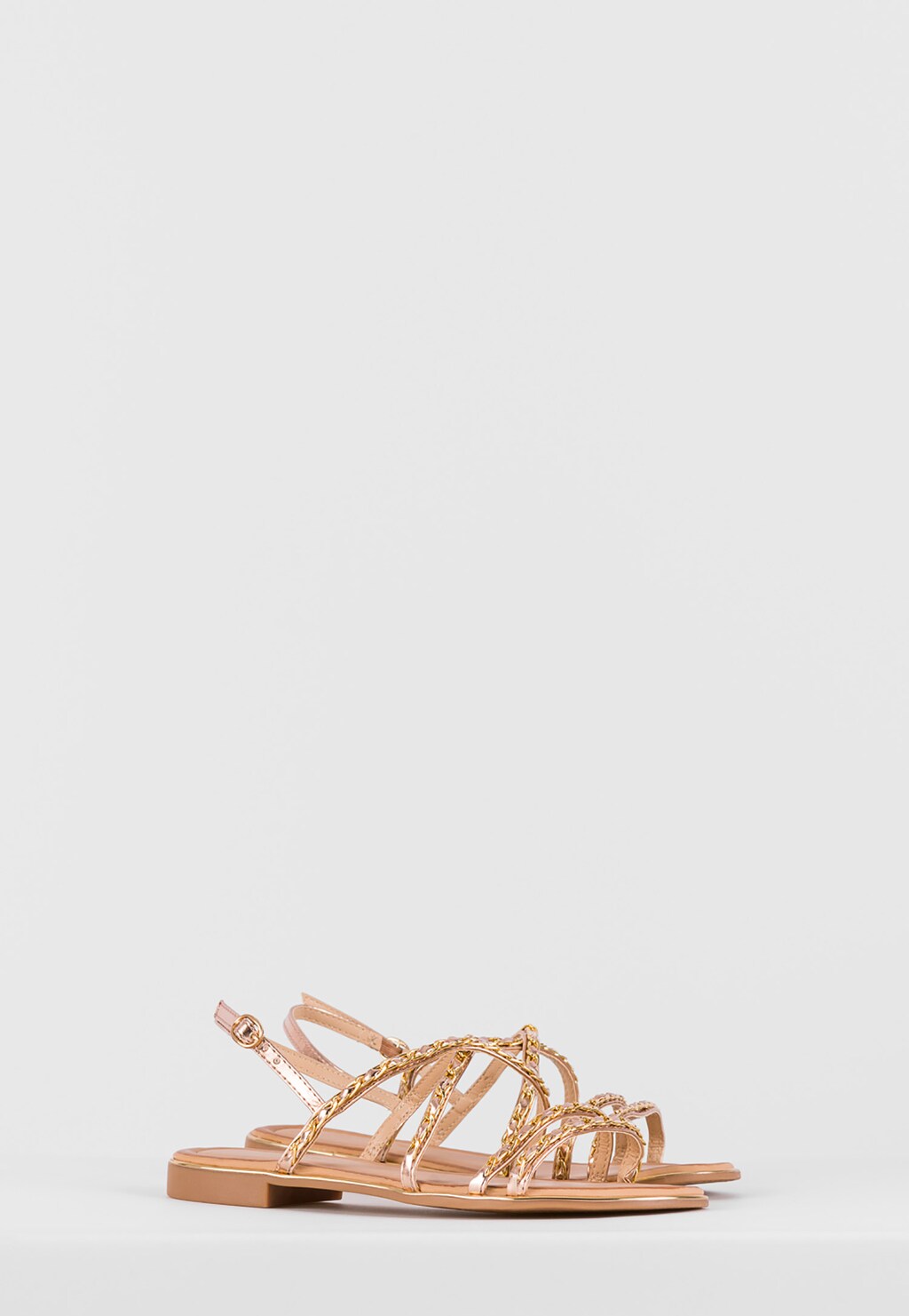 Žluté celoroční dámské elegantní sandály s řetízky WJS74058-58 Widok 3