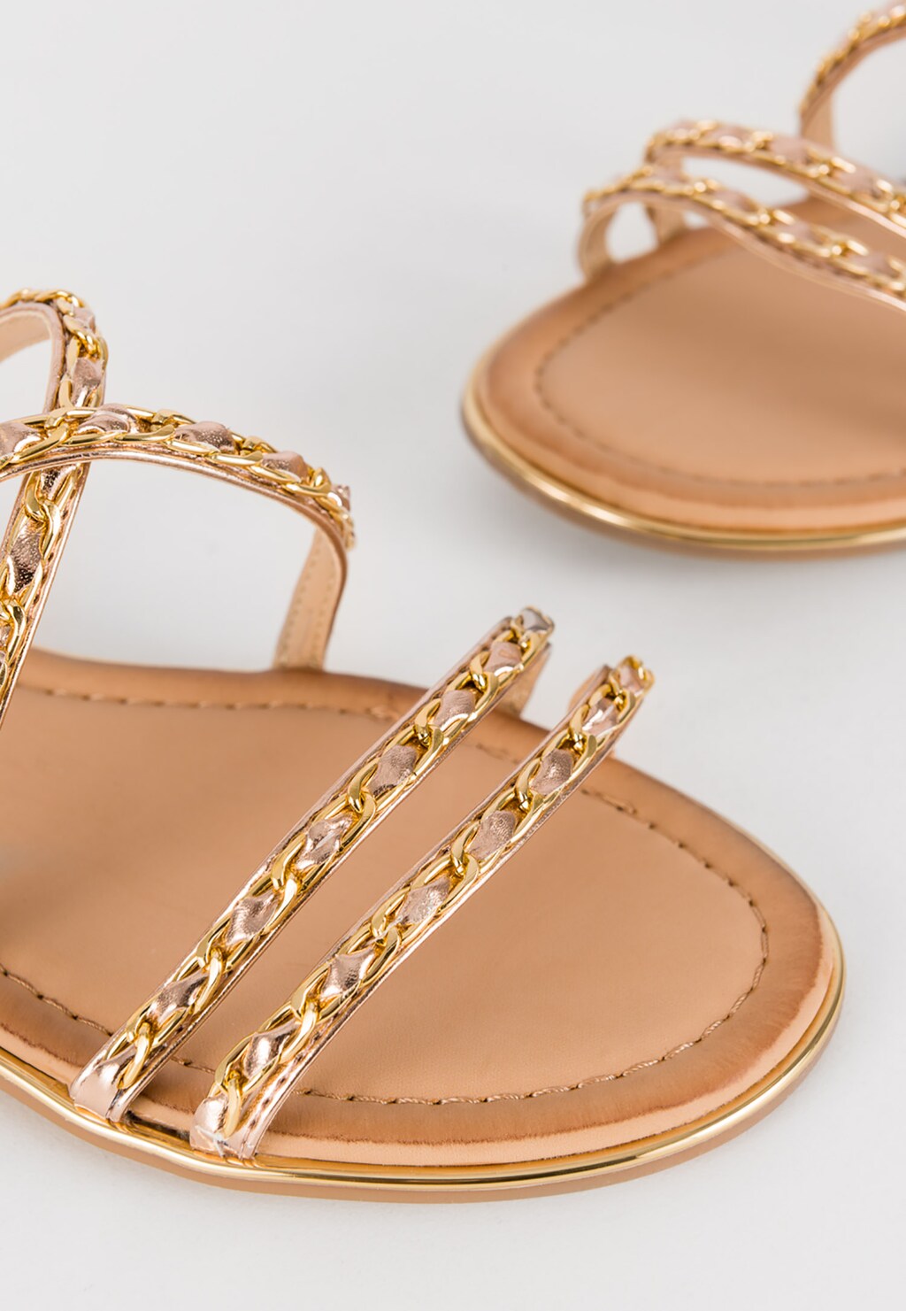 Žluté celoroční dámské elegantní sandály s řetízky WJS74058-58 Widok 4