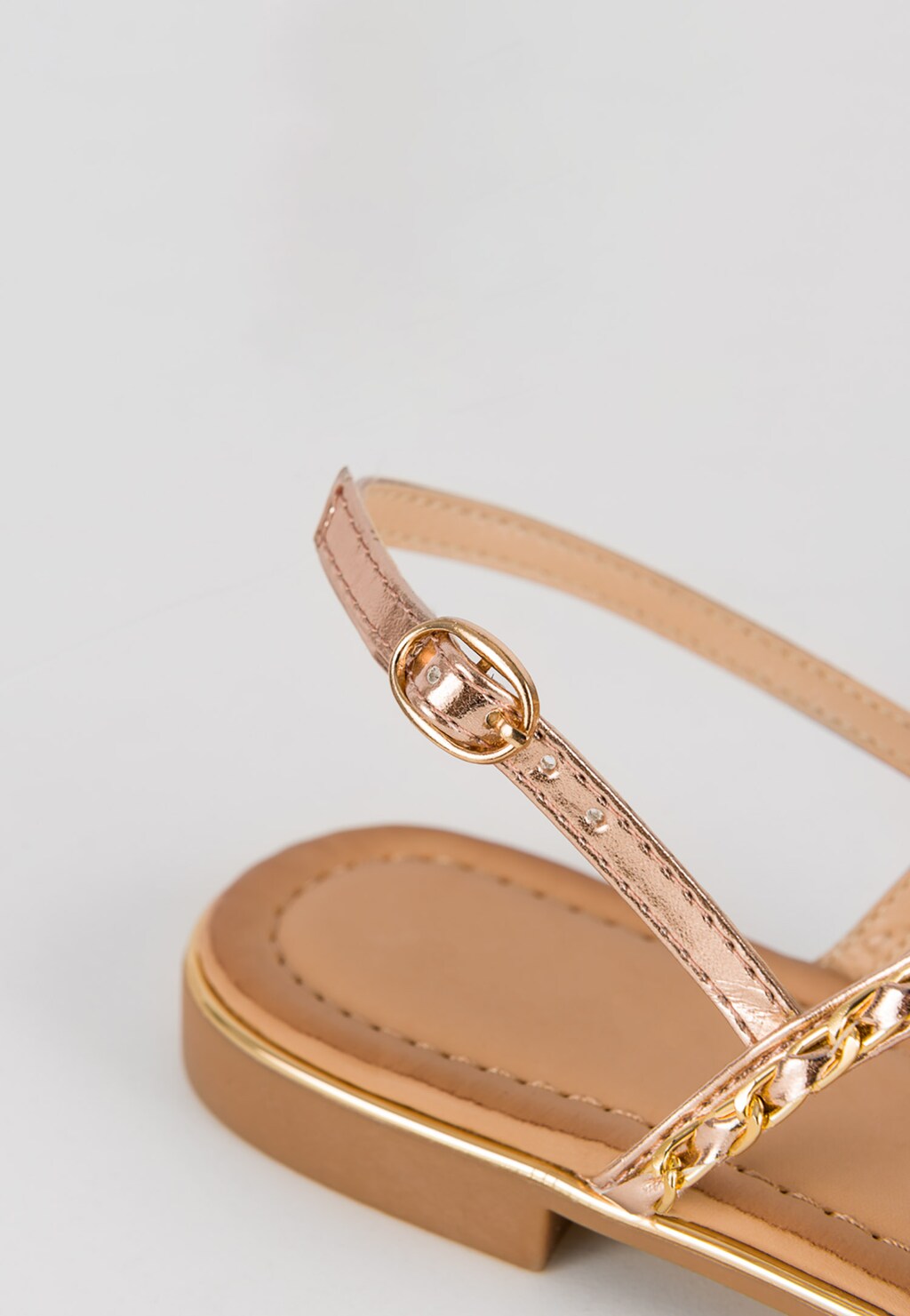 Žluté celoroční dámské elegantní sandály s řetízky WJS74058-58 Widok 5