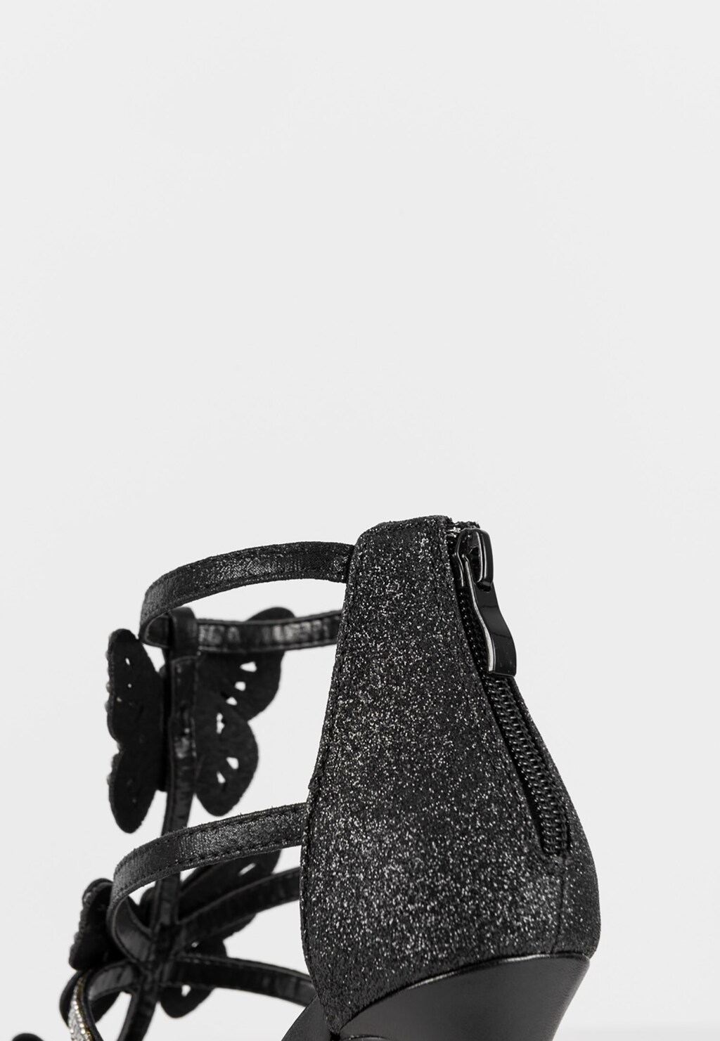 Vysoké čierne sandále dámske na rôzne príležitosti WJS74057-51 Widok 5