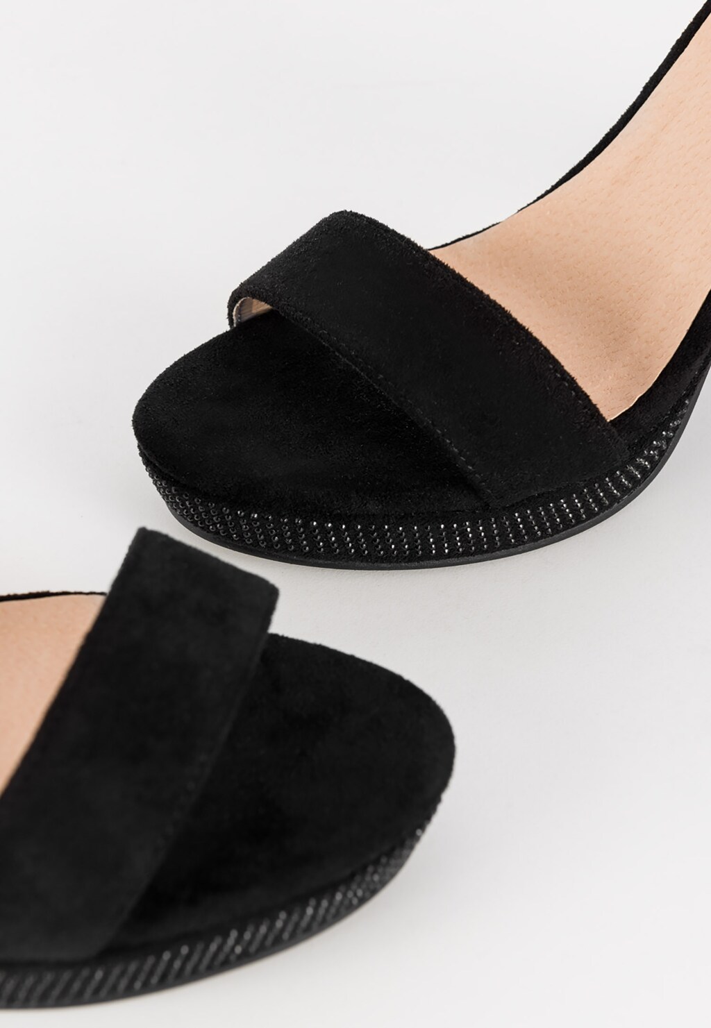 WJS czarne sandały damskie z kryształkami na obcasie i platformie WJS74054-61 Widok 5