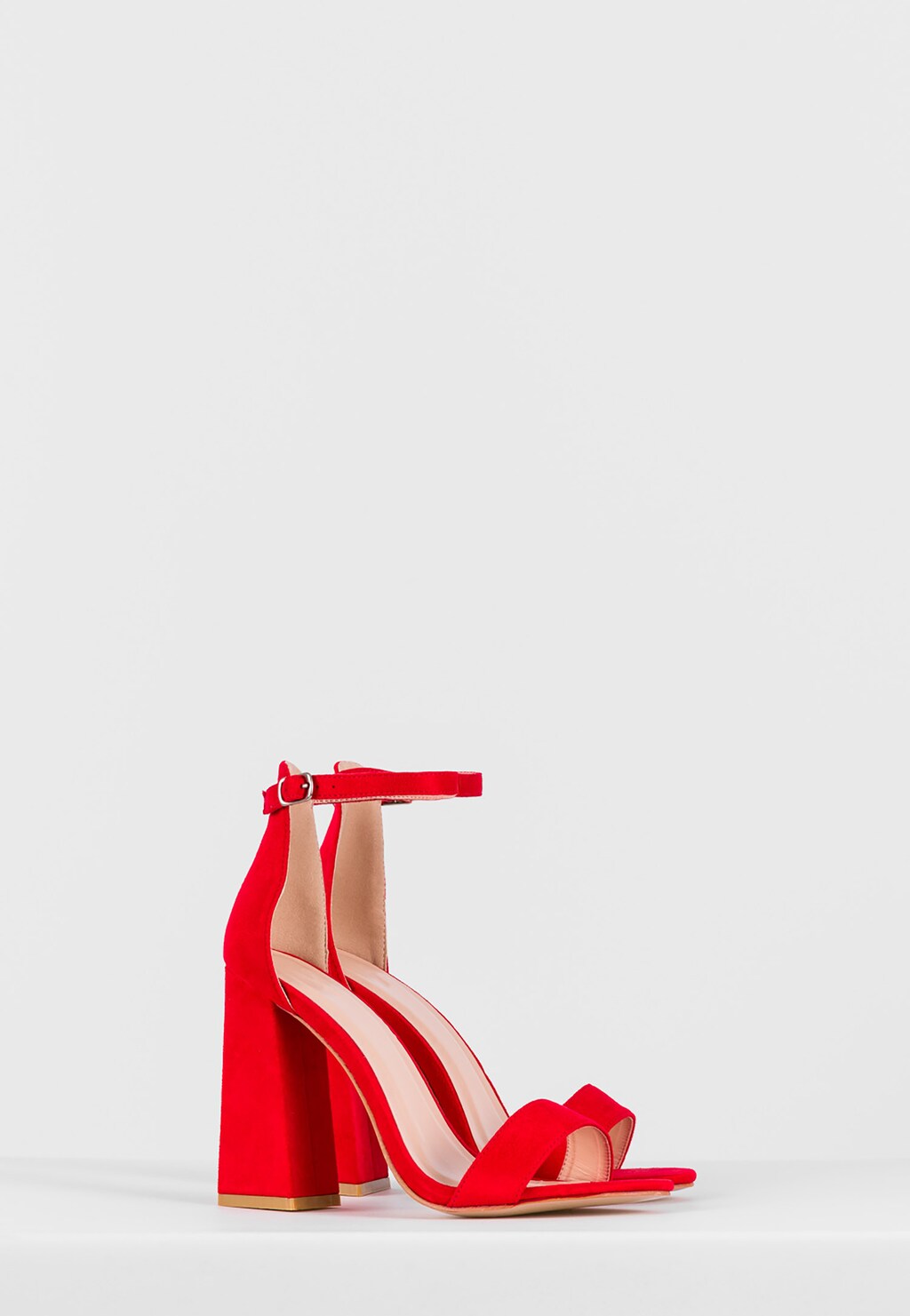 WJS wysokie czerwone sandały damskie na słupku WJS74005-65 Widok 3