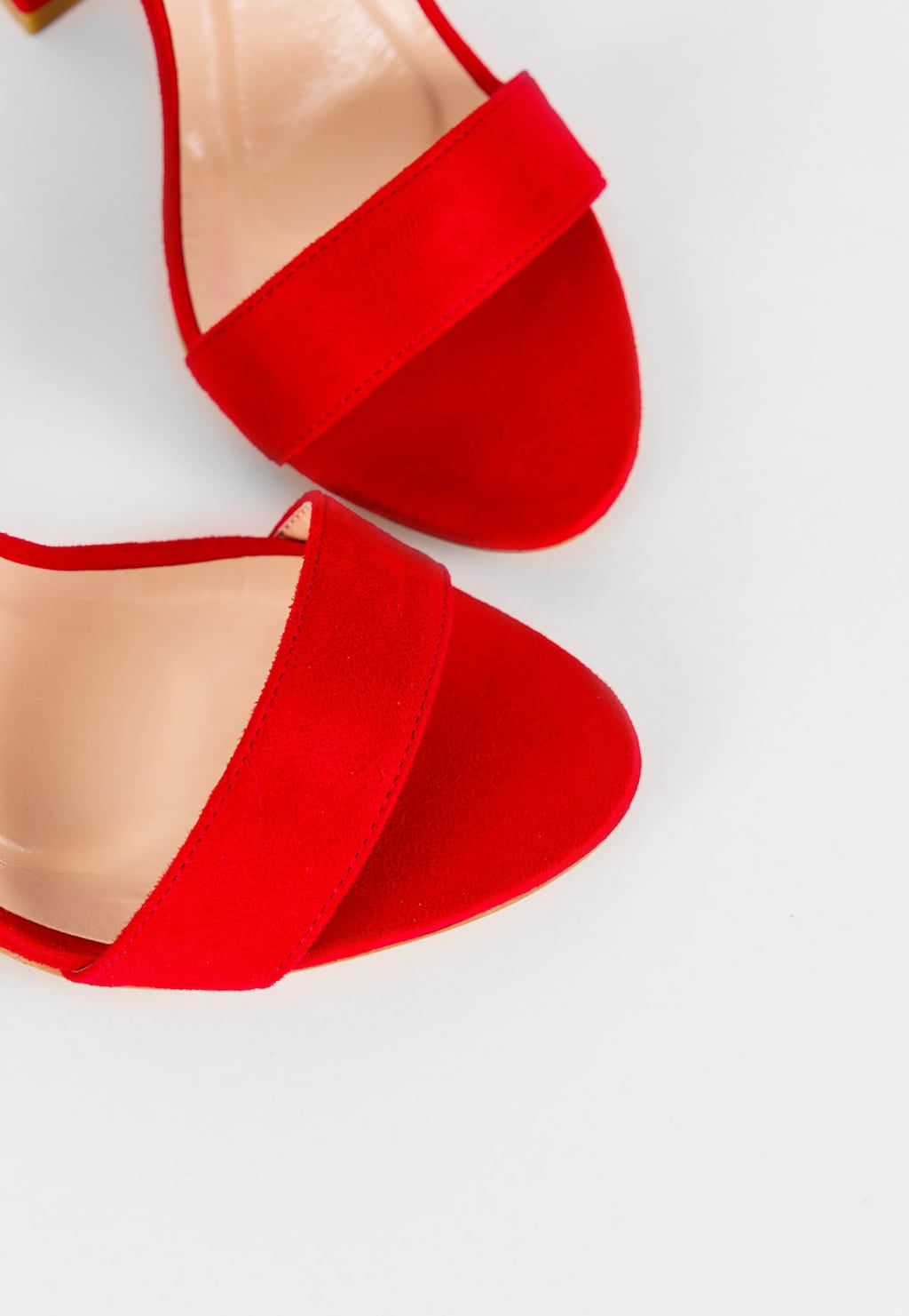 WJS wysokie czerwone sandały damskie na słupku WJS74005-65 Widok 4