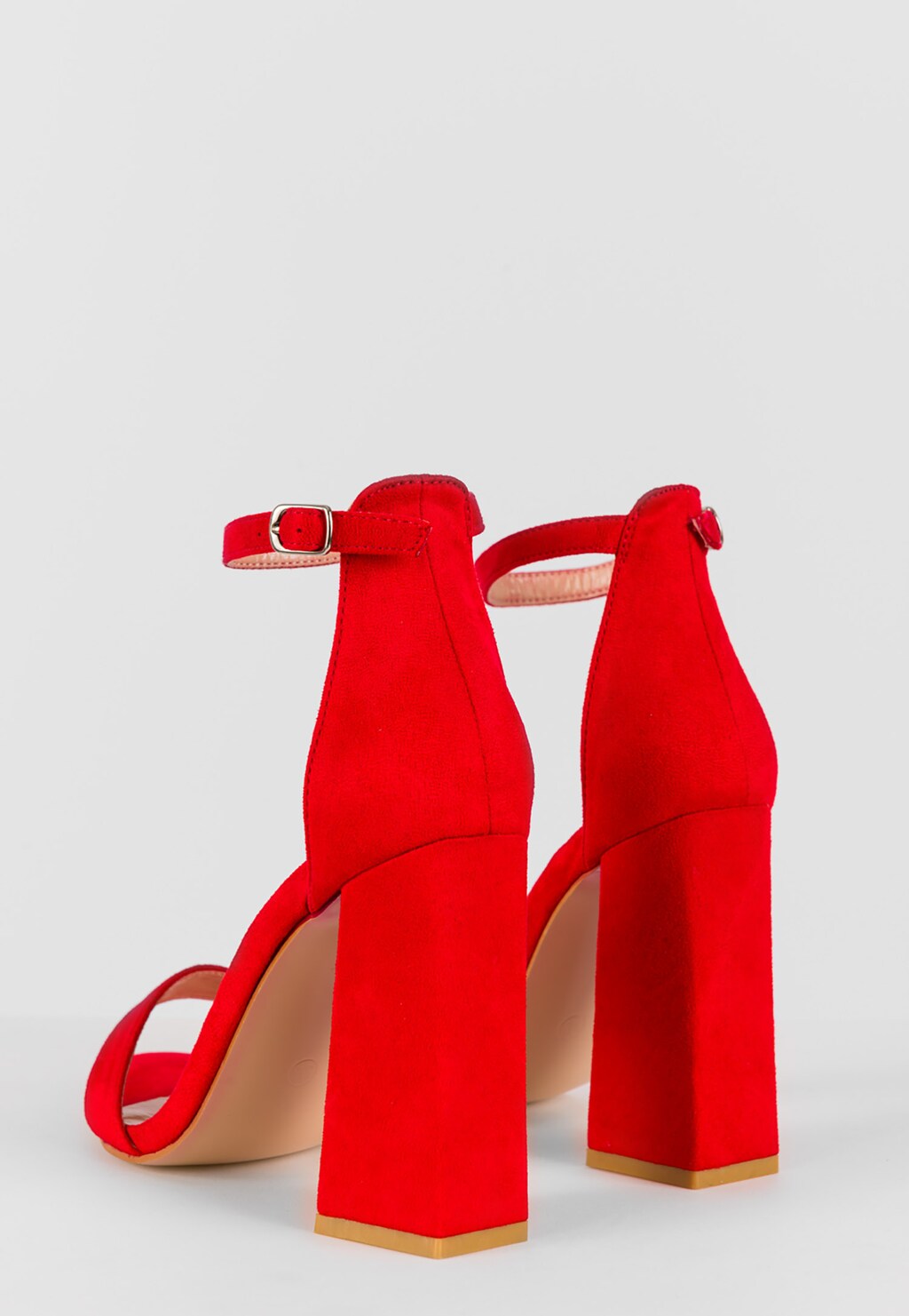 WJS wysokie czerwone sandały damskie na słupku WJS74005-65 Widok 5