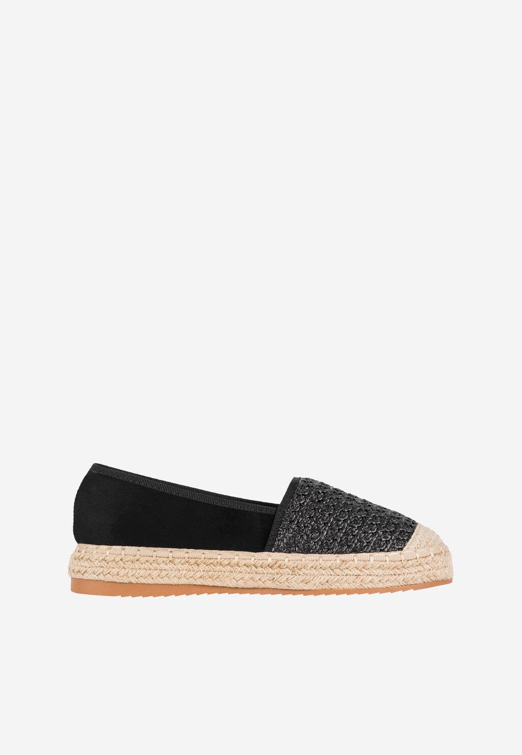 WJS czarne espadryle damskie ze sznurkiem jutowym wokół podeszwy WJS43019-41 Widok 2