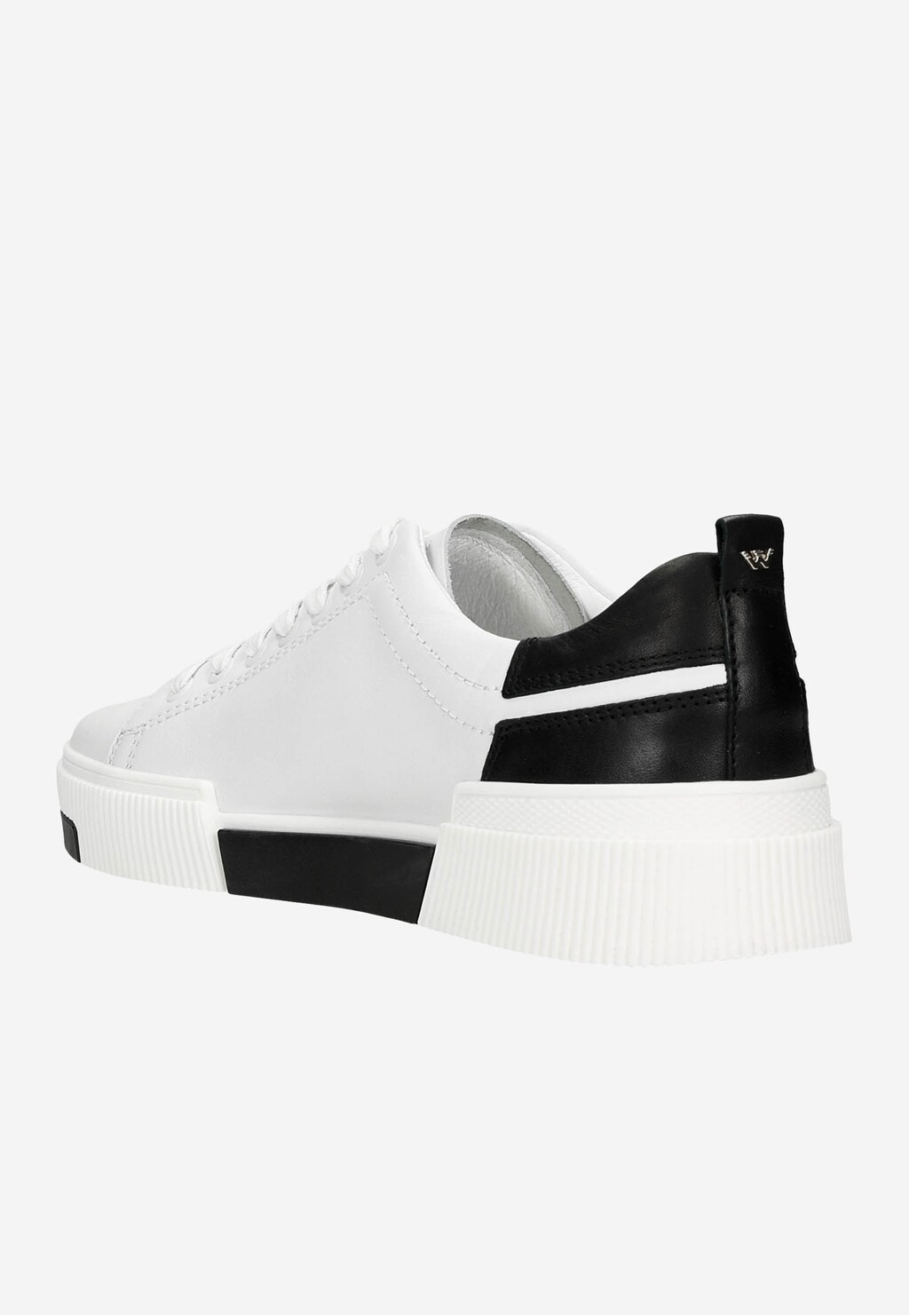 Białe trampki damskie z kontrastowymi wstawkami 46121-59 Widok 4