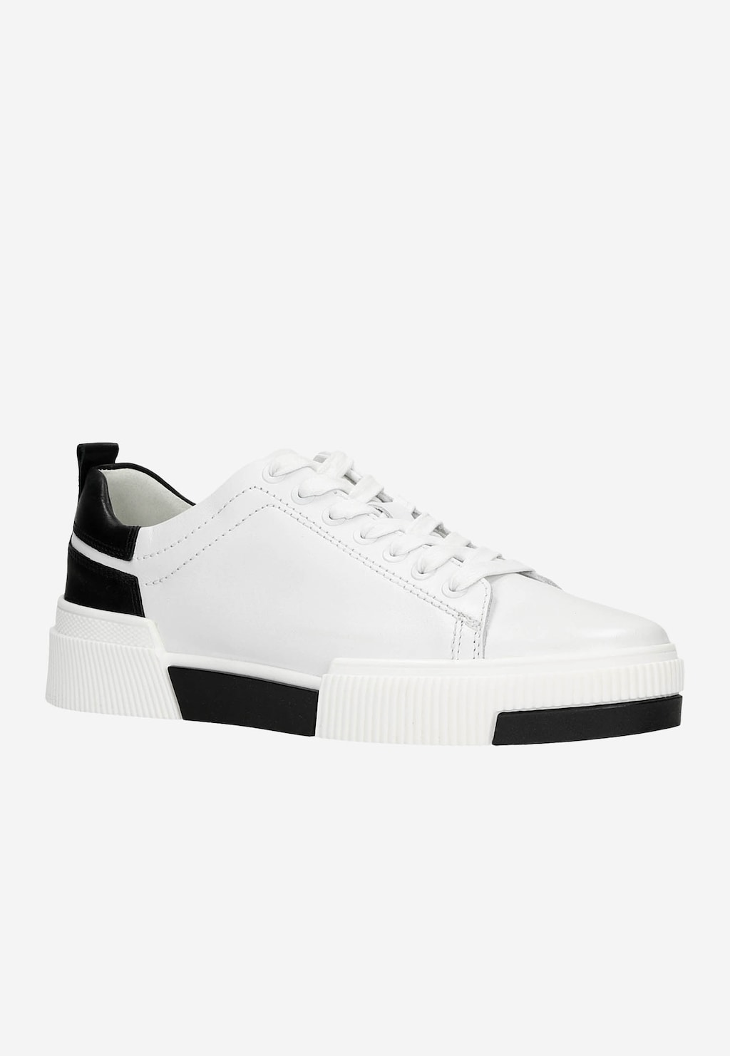 Białe trampki damskie z kontrastowymi wstawkami 46121-59 Widok 3