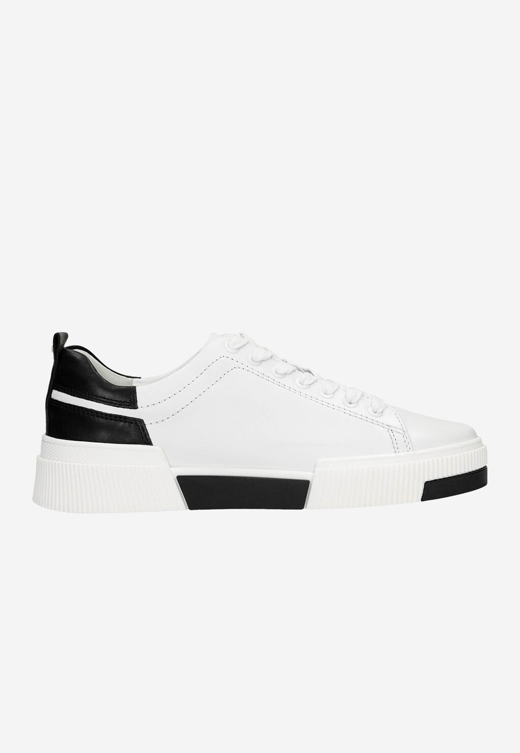 Białe trampki damskie z kontrastowymi wstawkami 46121-59 Widok 2