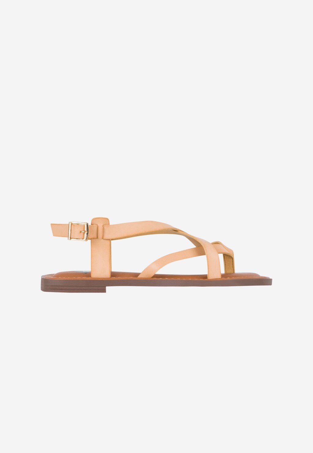 WJS beżowe sandały damskie na płaskiej podeszwie WJS74024-54 Widok 2