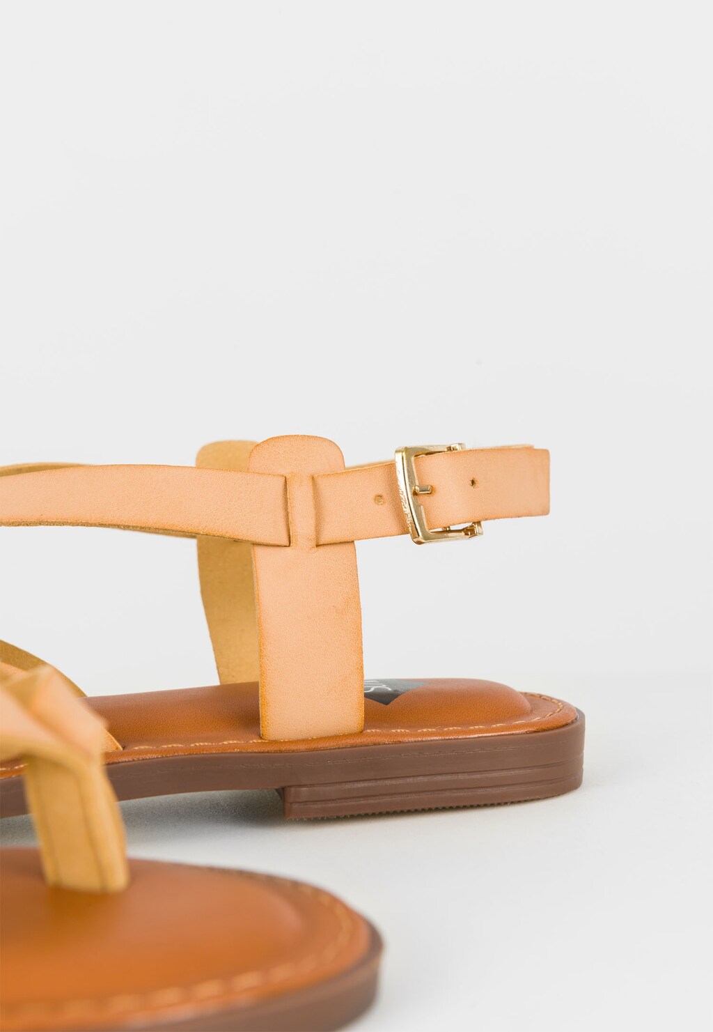 WJS beżowe sandały damskie na płaskiej podeszwie WJS74024-54 Widok 5