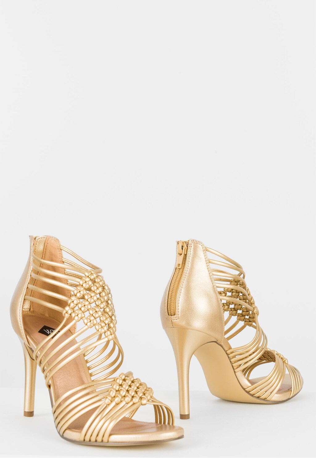 WJS sandały na obcasie w kolorze złotym WJS74037-58 Widok 4