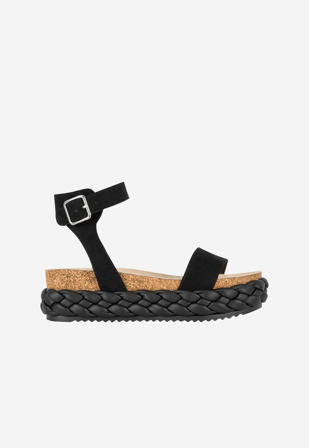 WJS czarne sandały z zapięciem wokół kostki WJS74039-61 Widok 2