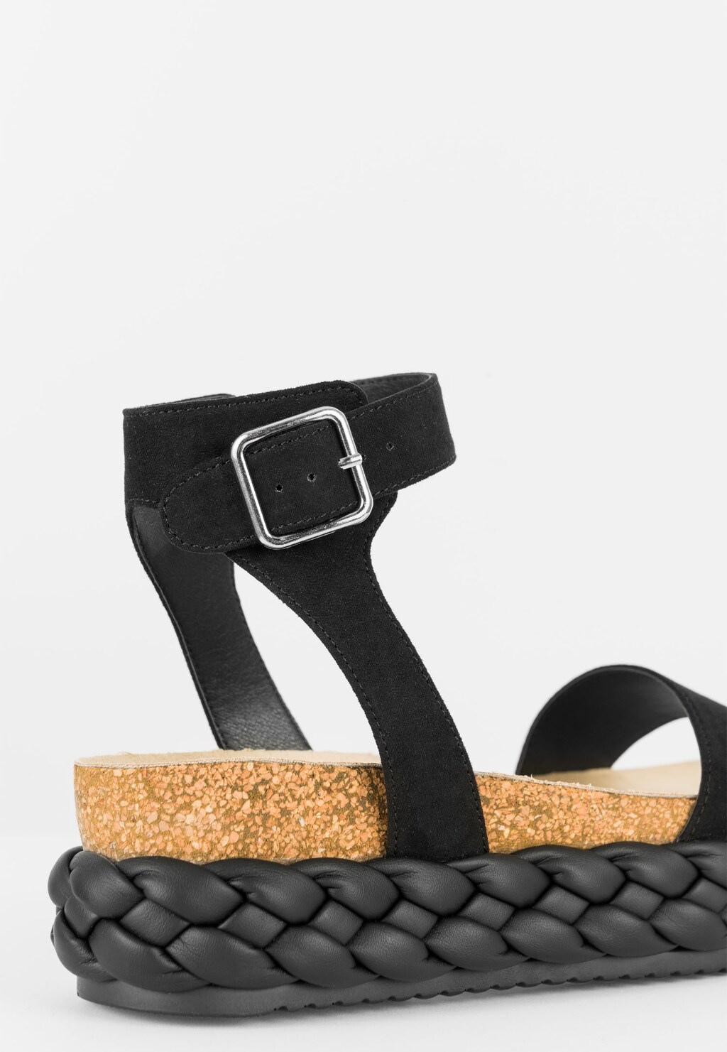 WJS czarne sandały z zapięciem wokół kostki WJS74039-61 Widok 5