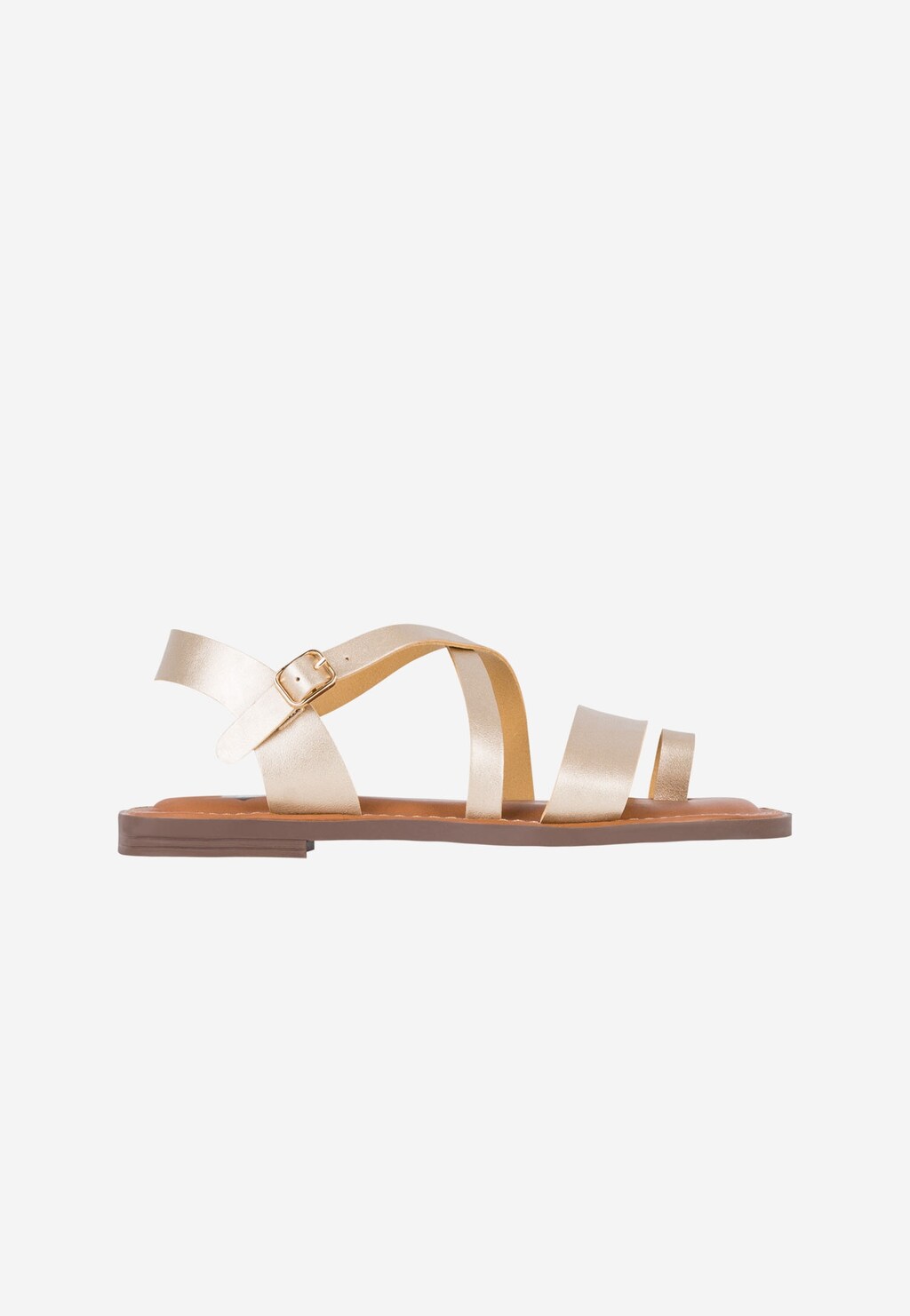 Letní dámské sandály v jemně zlatém provedení WJS74041-58 Widok 2