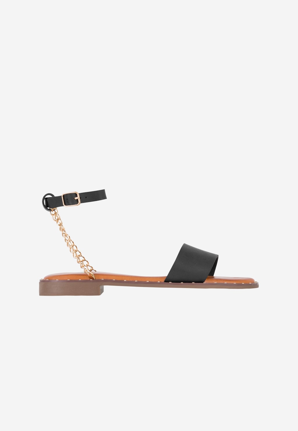 WJS czarne sandały damskie z łańcuszkiem WJS74042-51 Widok 2