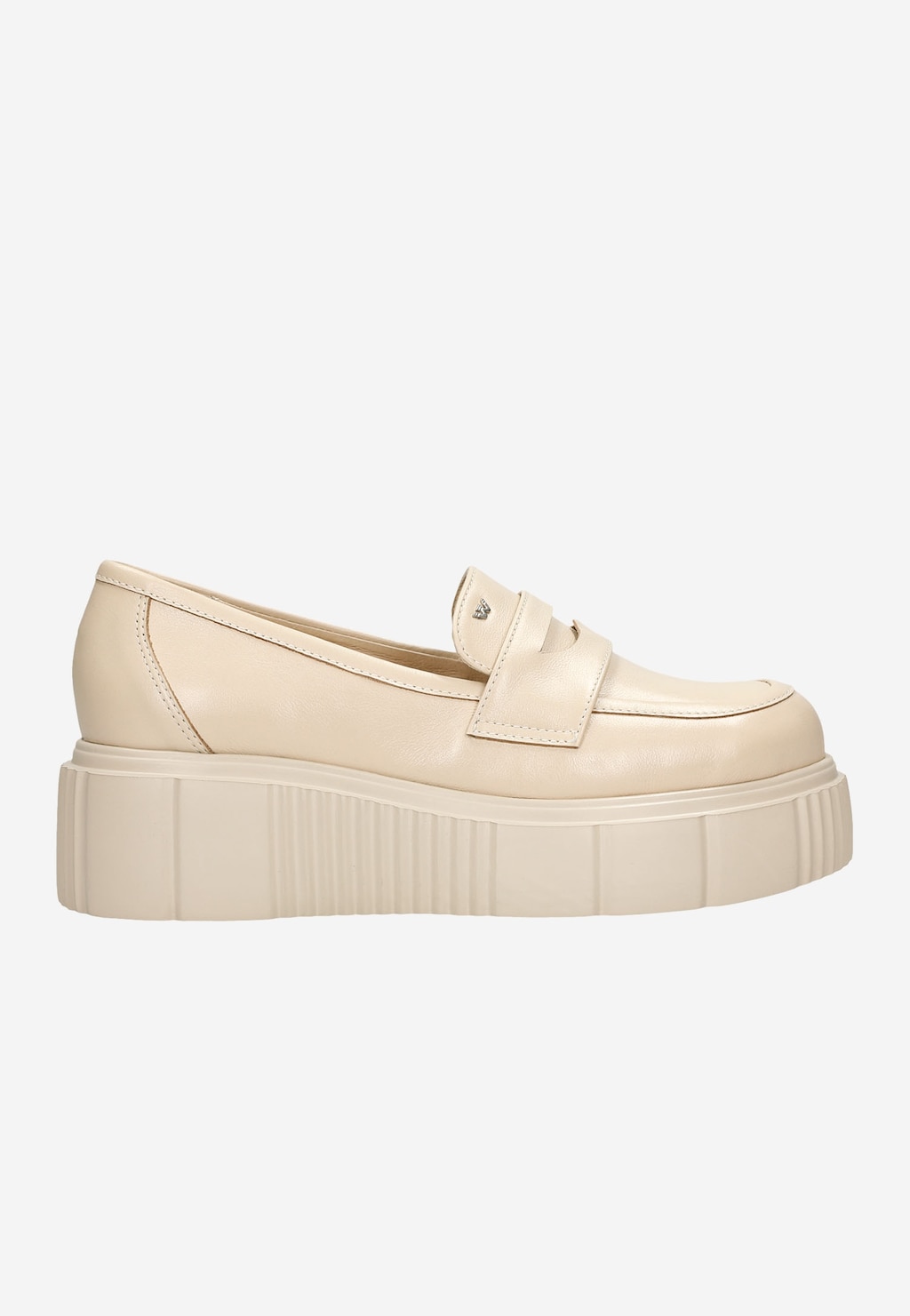 Beżowe mokasyny damskie na platformie 46125-54 Widok 2