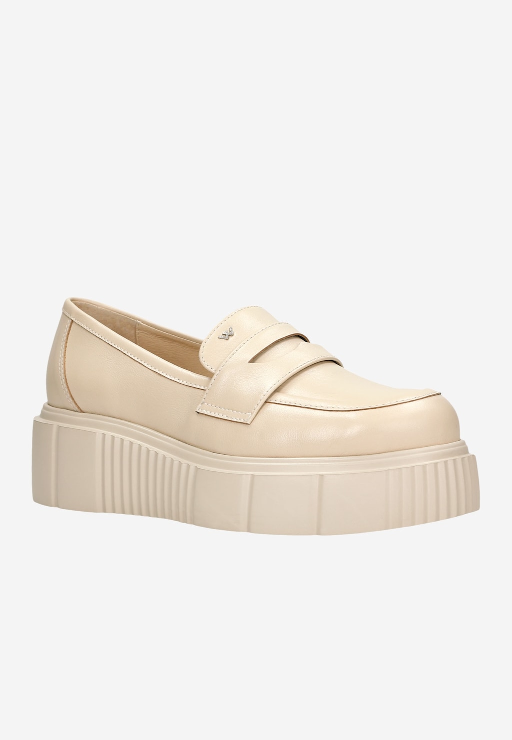 Beżowe mokasyny damskie na platformie 46125-54 Widok 3