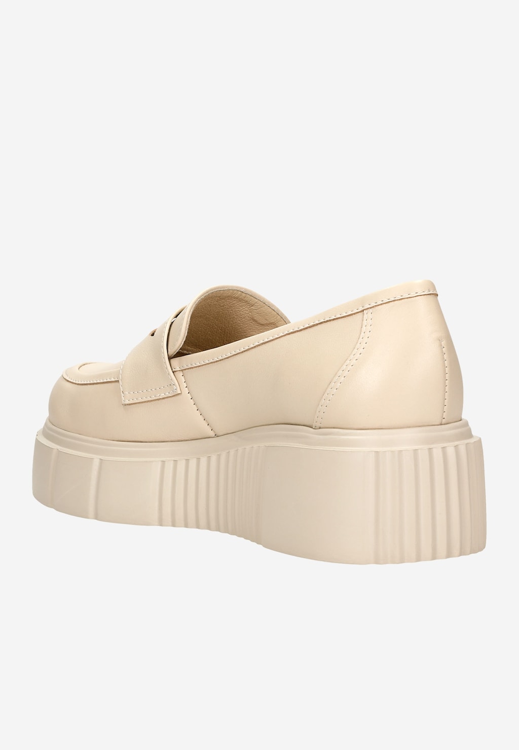 Beżowe mokasyny damskie na platformie 46125-54 Widok 4