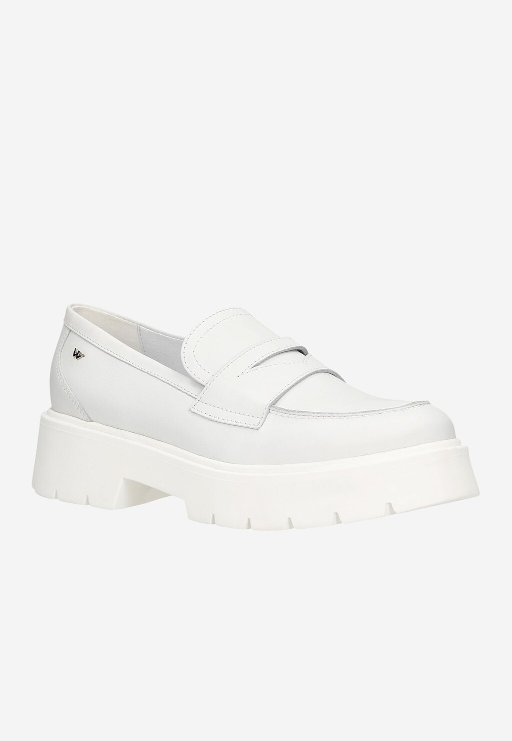 Białe mokasyny damskie z lekką podeszwą 46154-59 Widok 3