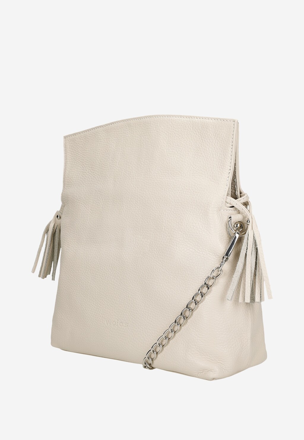 Velká béžová dámská kabelka s kovovým řetízkem 80241-54 Widok 2