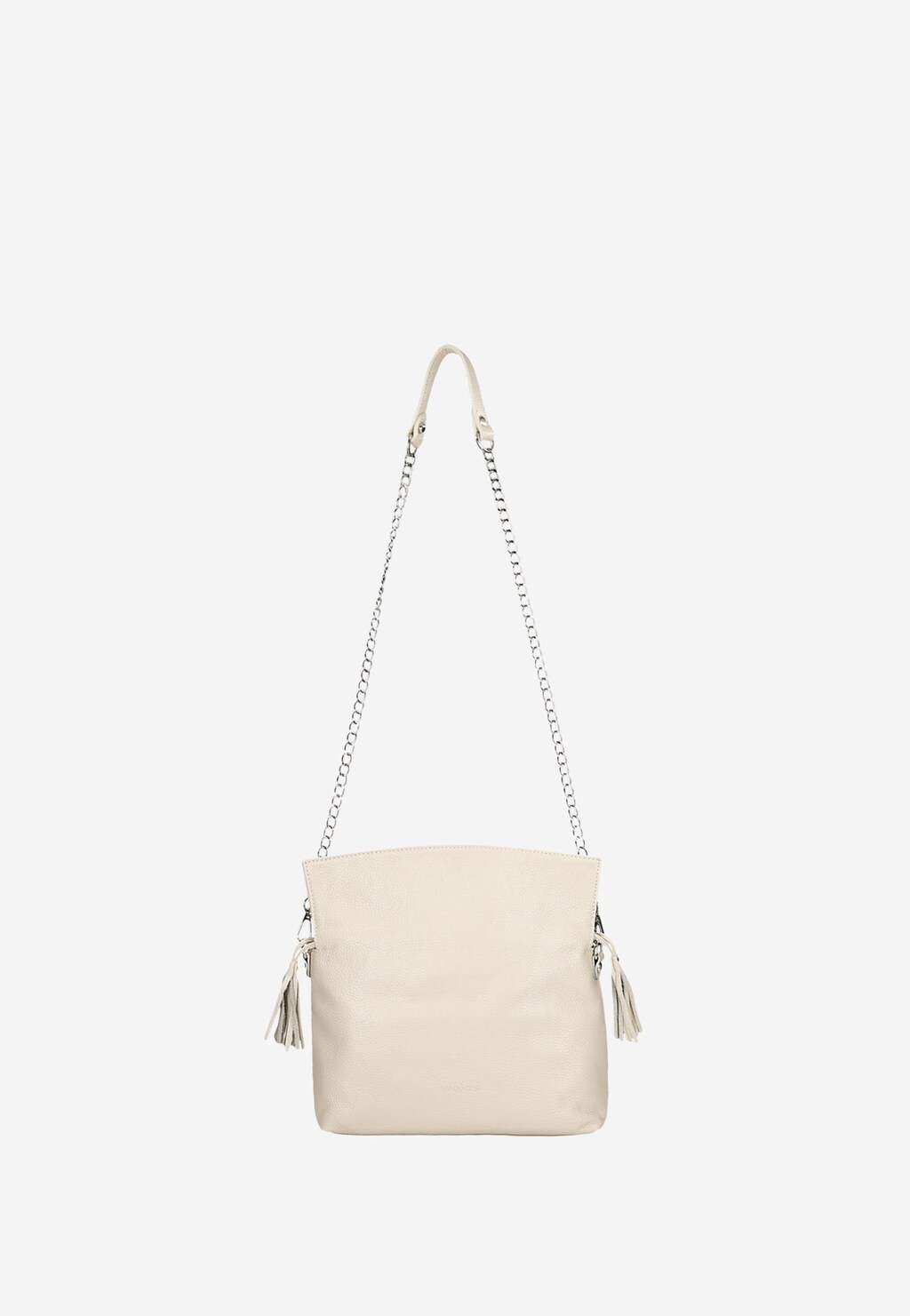 Velká béžová dámská kabelka s kovovým řetízkem 80241-54 Widok 4