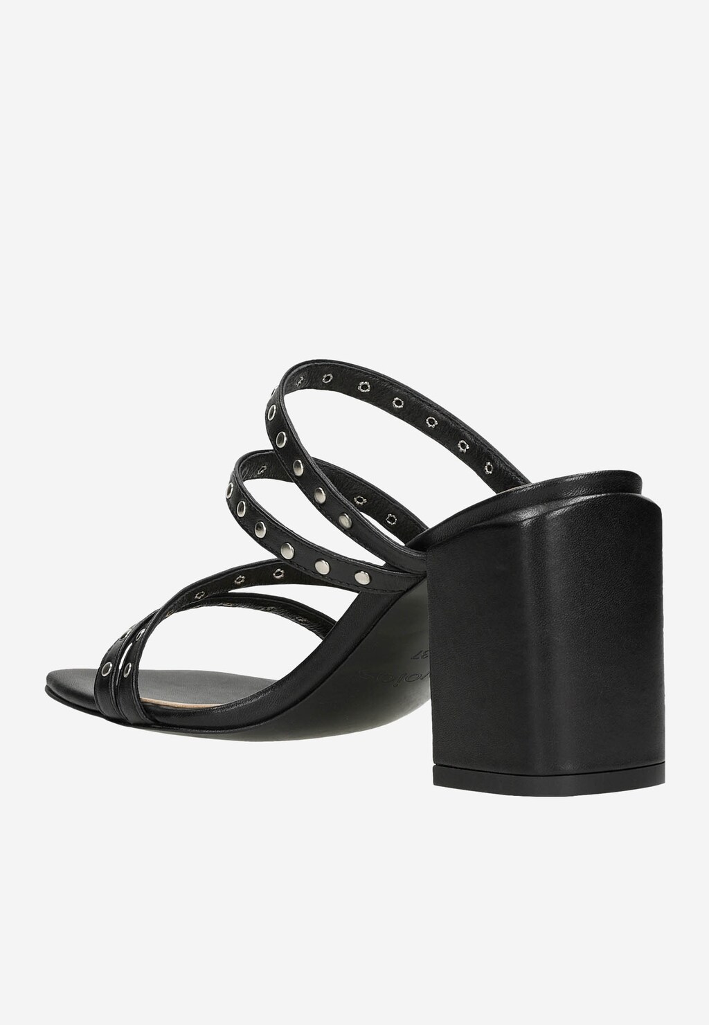 Czarne klapki damskie na obcasie w stylu urban 74080-51 Widok 4