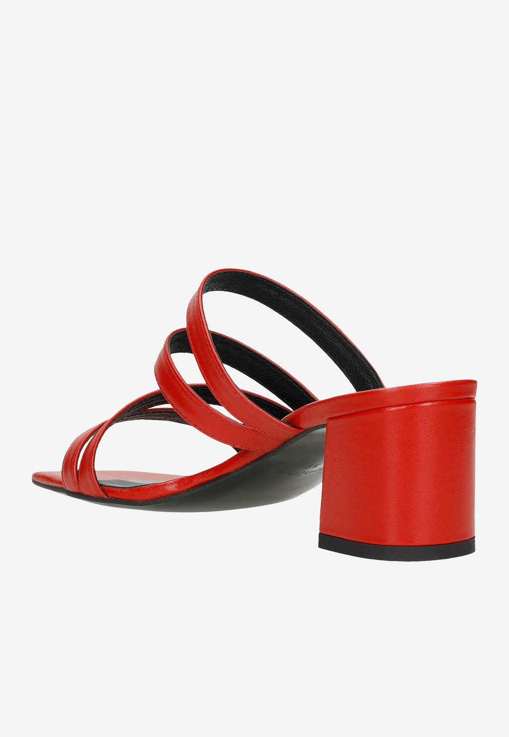 Czerwone klapki damskie na słupku 74071-55 Widok 3