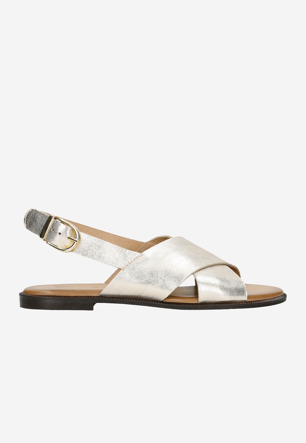 Na hektické pracovné dni iba zlaté letné sandále 76071-58 Widok 2