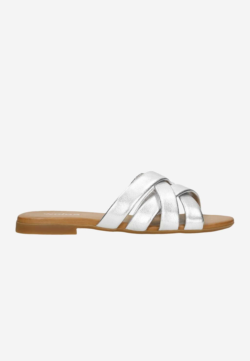 Elegantní stříbrné dámské pantofle z přírodní velurové kůže 74089-57 Widok 2