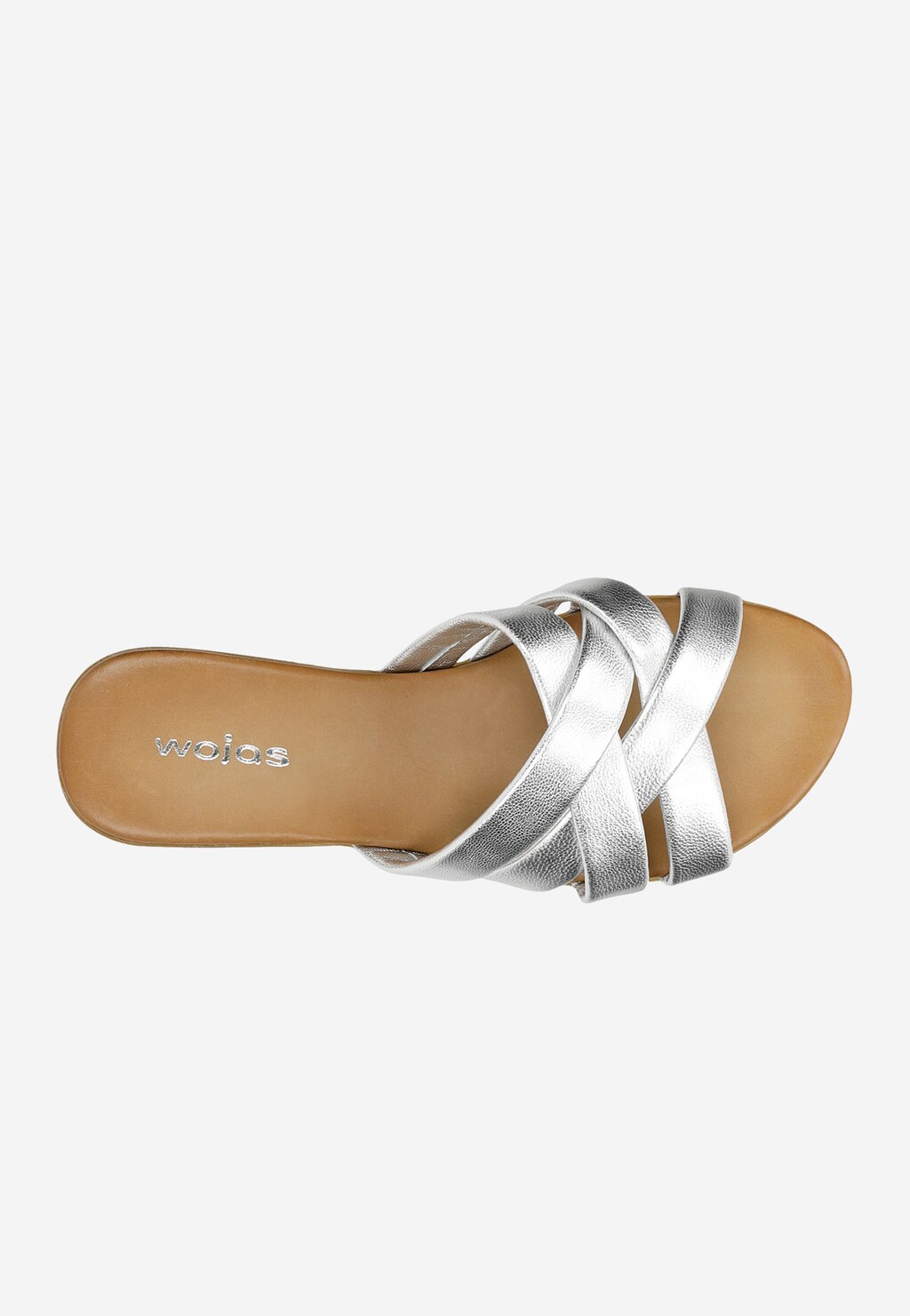 Elegantní stříbrné dámské pantofle z přírodní velurové kůže 74089-57 Widok 5