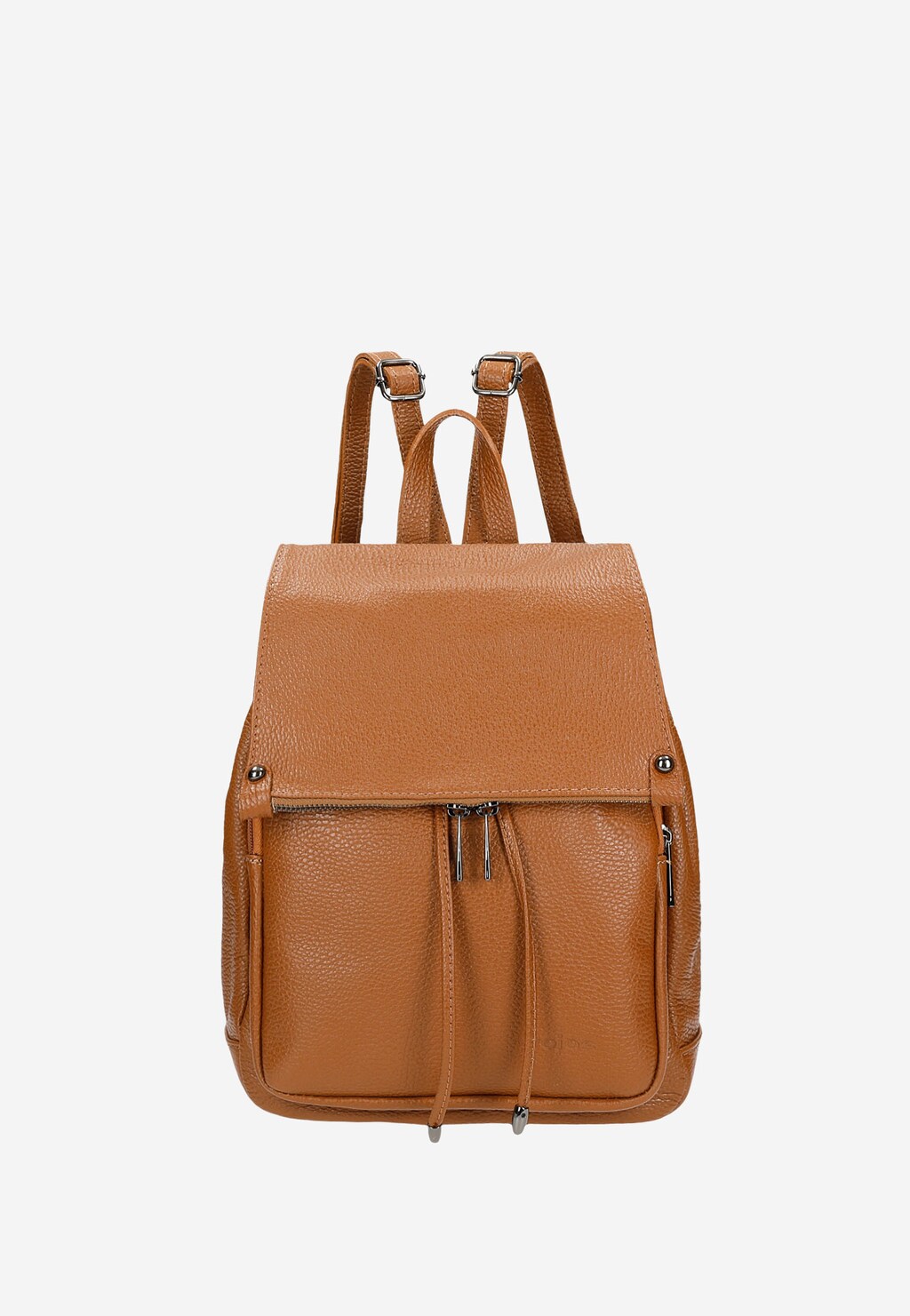 Jasnobrązowy skórzany plecak damski w stylu miejskim 80073-53 Widok 1