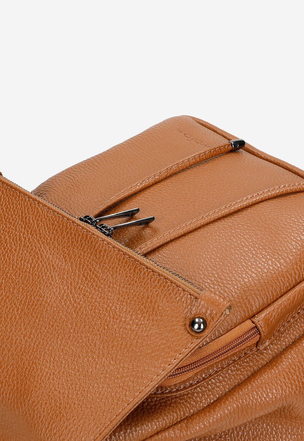 Jasnobrązowy skórzany plecak damski w stylu miejskim 80073-53 Widok 5
