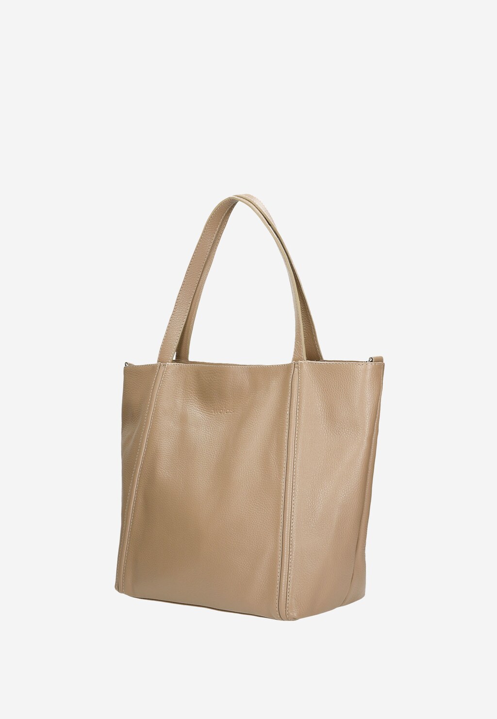 Duża beżowa torebka damska ze skóry licowej 80244-54 Widok 2