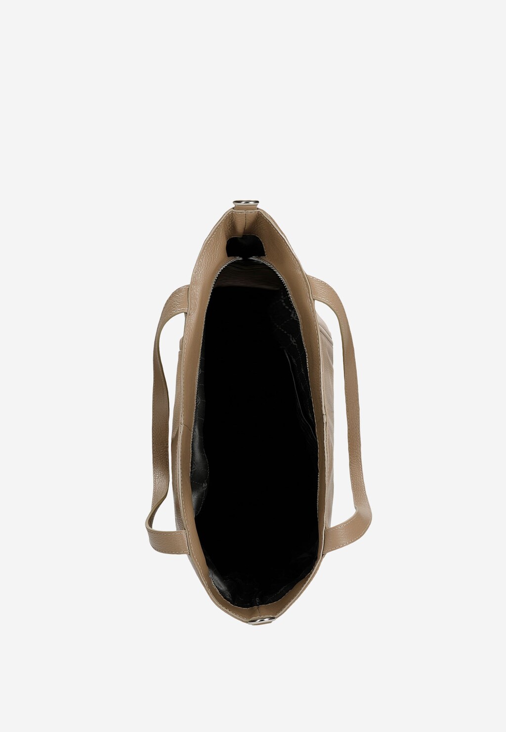 Duża beżowa torebka damska ze skóry licowej 80244-54 Widok 6