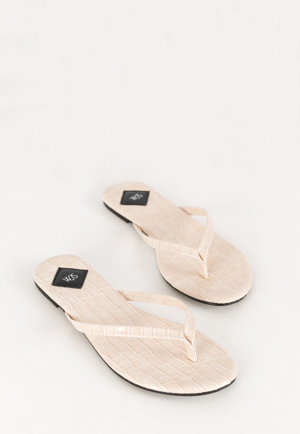 WJS beżowe klapki damskie typu japonki WJS71039-34 Widok 4