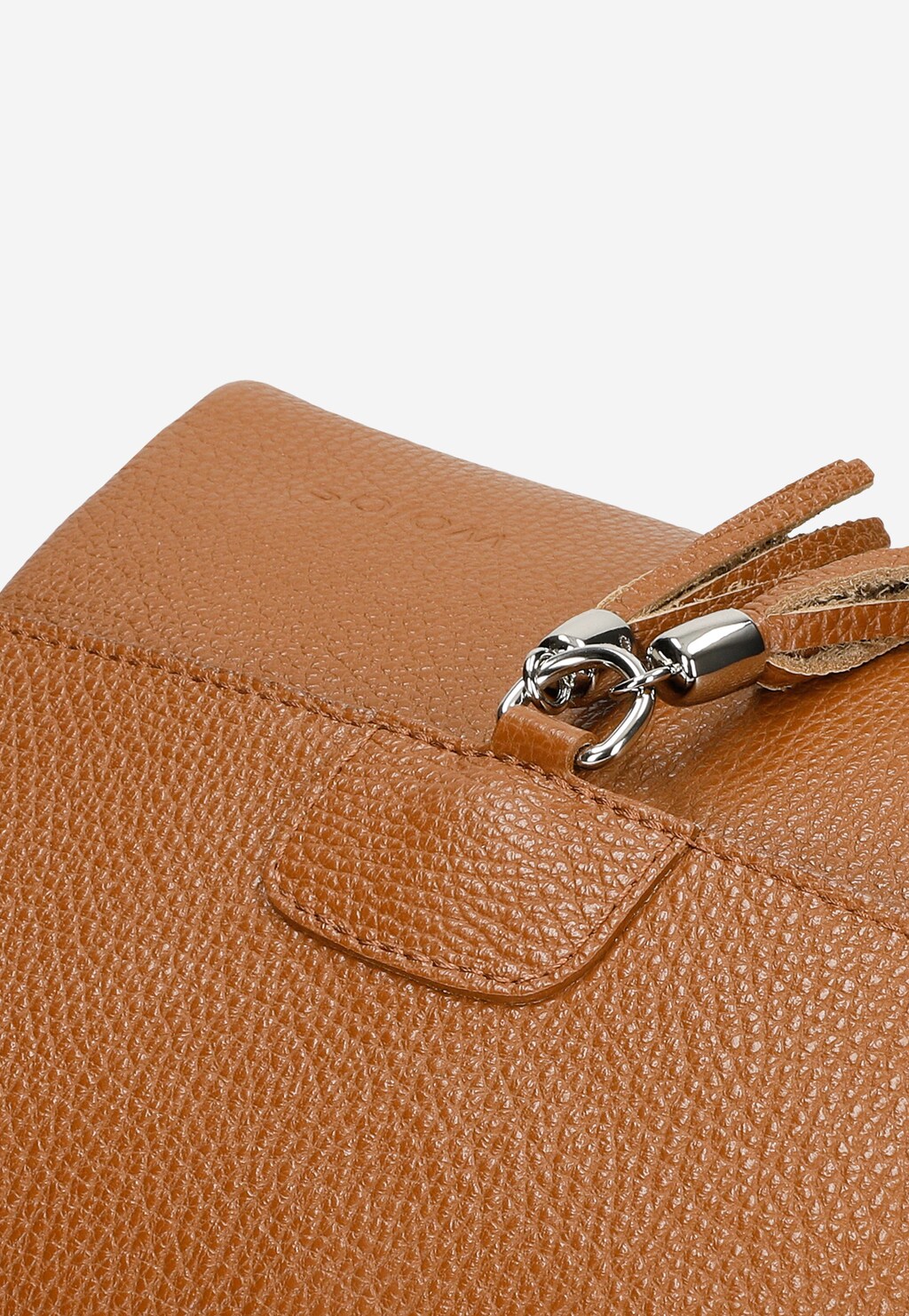 Stylová dámská kabelka ze světle hnědé hladké kůže 80277-53 Widok 6