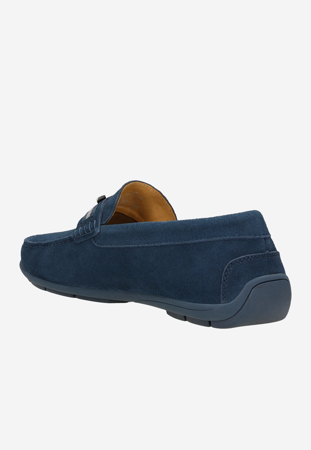 Nadčasové kožené pánske poltopánky v tmavomodrej farbe 10104-66 Widok 4