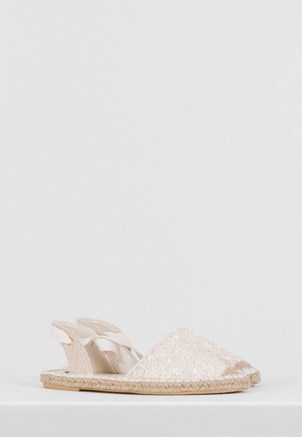 WJS beżowe espadryle damskie z wiązaniem wokół kostki WJS43008-19 Widok 2