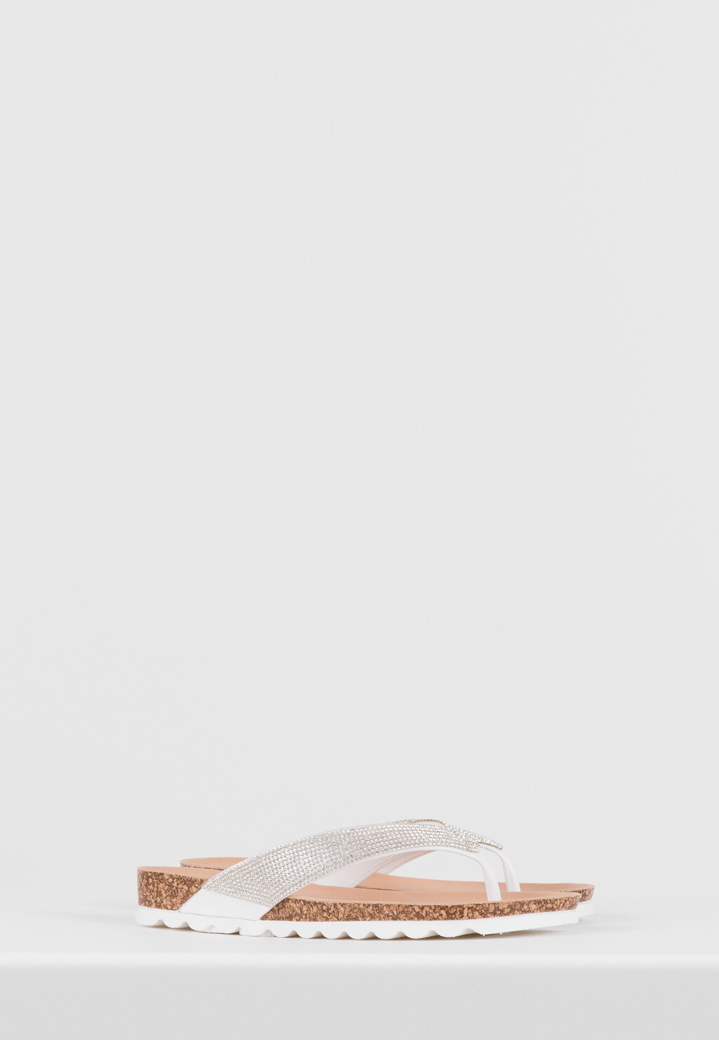 Pohodlné dámske šľapky elegantné v striebornom prevedení WJS71044-99 Widok 3