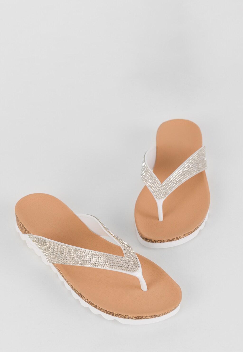 Pohodlné dámske šľapky elegantné v striebornom prevedení WJS71044-99 Widok 4