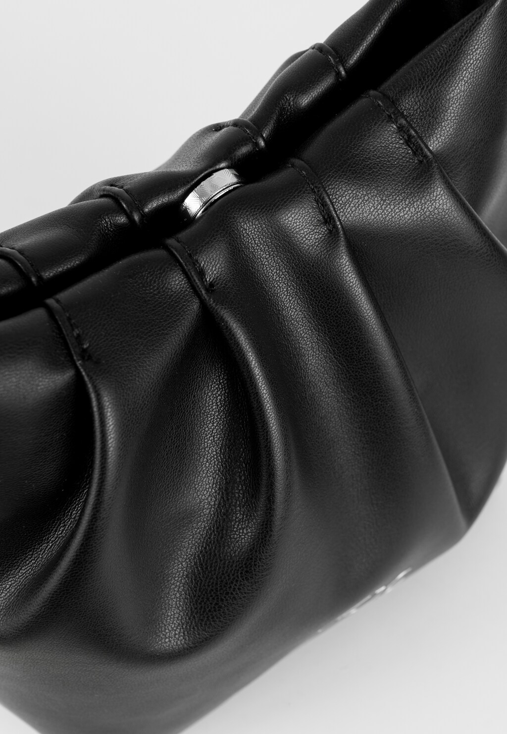 WJS czarna pojemna torebka damska z logo WJS76086-51 Widok 4