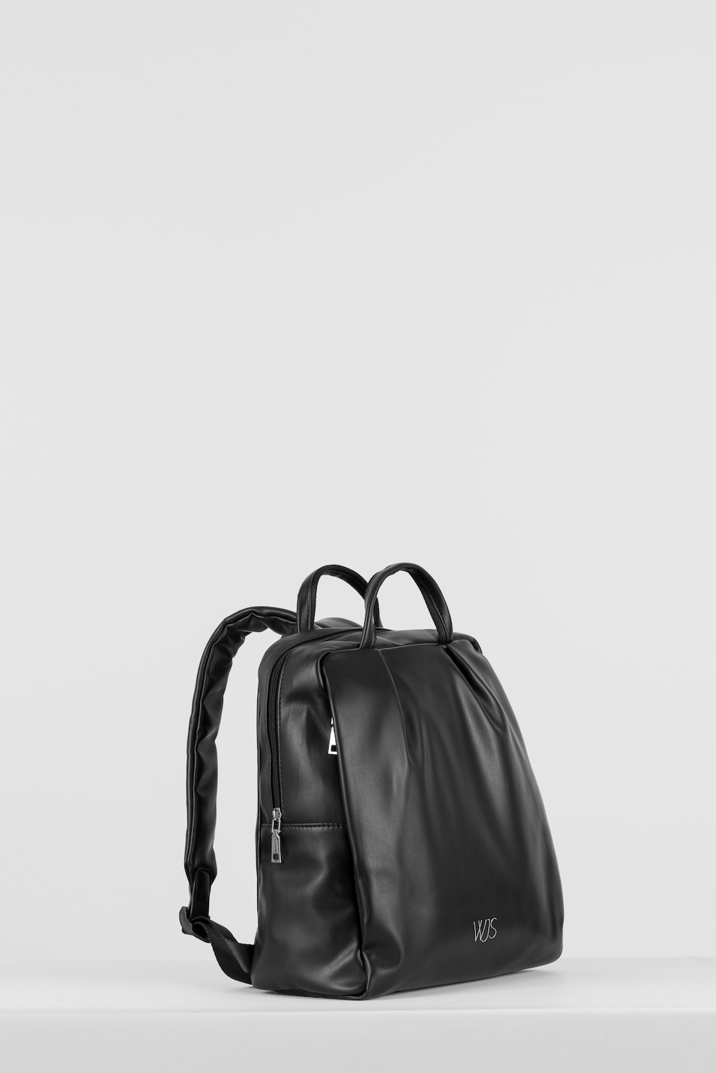 WJS pojemny czarny plecak z logo WJS90008-51 Widok 2
